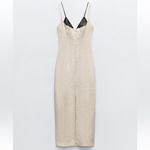 Zara Lace Midi dress Size M